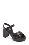 Prada Quilted Nappa Leather Platform Sandals In F0002 Nero