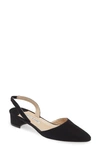 Manolo Blahnik Aspro Block-heel Slingback Pumps In Black Suede In Black