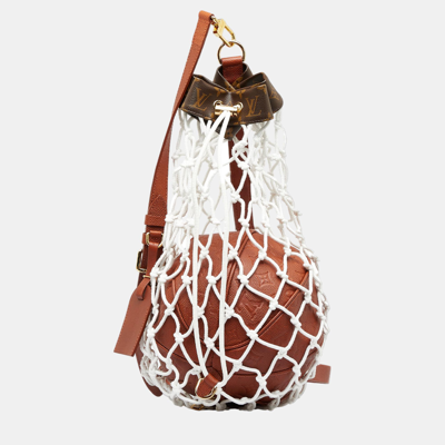 Pre-owned Louis Vuitton Brown Lv X Nba Ball In Basket Bag