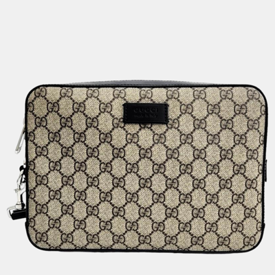 Pre-owned Gucci Beige Leather Clutch (450949)