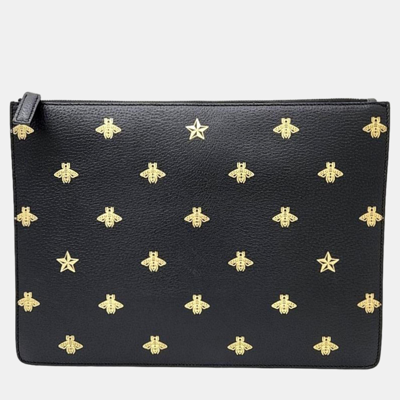 Pre-owned Gucci Clutch And Crossbag (450976) In Black