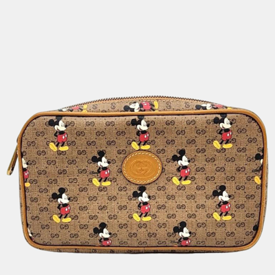 Pre-owned Gucci X Disney Micky Belt Bag In Beige
