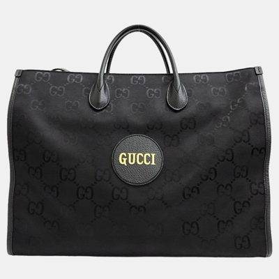 Pre-owned Gucci Black Canvas Off The Grid Tote Bag