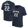 NIKE YOUTH NIKE FRANZ WAGNER NAVY ORLANDO MAGIC 2023/24 CITY EDITION NAME & NUMBER T-SHIRT