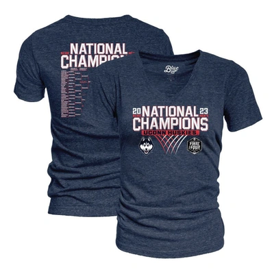 Blue 84 Basketball National Champions Focus Bracket Tri-blend V-neck T-shirt In Navy