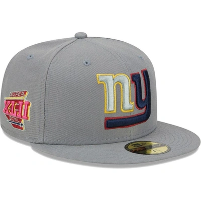 New Era Men's  Gray New York Giants Color Pack 59fifty Fitted Hat