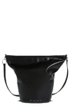 Proenza Schouler White Label Spring Leather Bucket Bag In Black