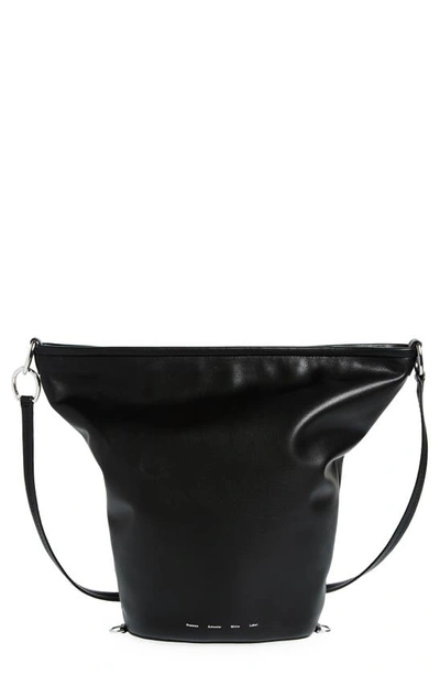 Proenza Schouler White Label Spring Leather Bucket Bag In Black 001
