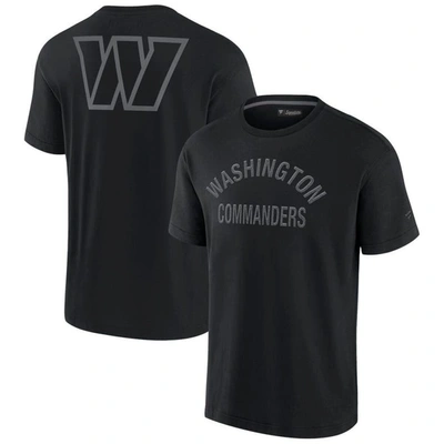 Fanatics Signature Unisex  Black Washington Commanders Super Soft Short Sleeve T-shirt
