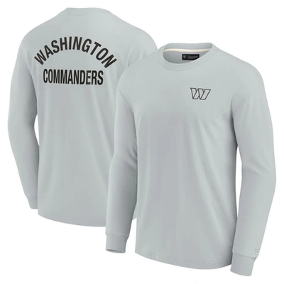 Fanatics Signature Unisex  Gray Washington Commanders Super Soft Long Sleeve T-shirt