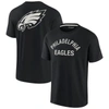 Fanatics Signature Unisex  Black Philadelphia Eagles Super Soft Short Sleeve T-shirt In Black