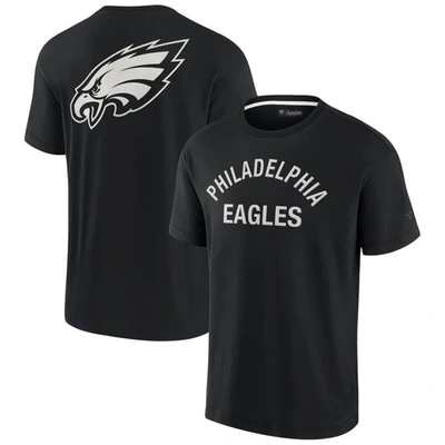 Fanatics Signature Unisex  Black Philadelphia Eagles Super Soft Short Sleeve T-shirt