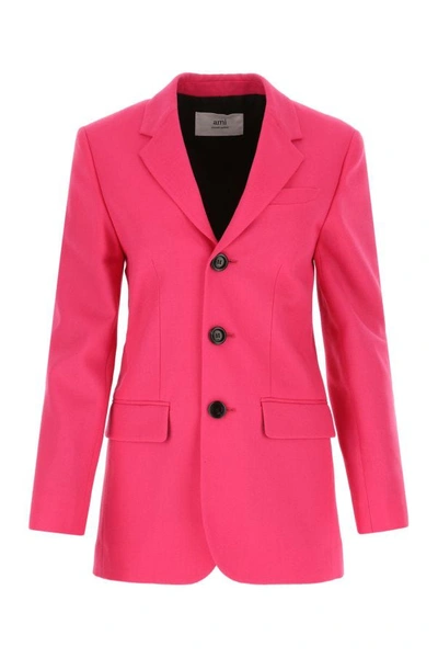 Ami Alexandre Mattiussi Ami Woman Fuchsia Wool Blazer In Pink