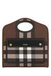 Burberry Pocket Check Canvas Mini Bag In Multicolor
