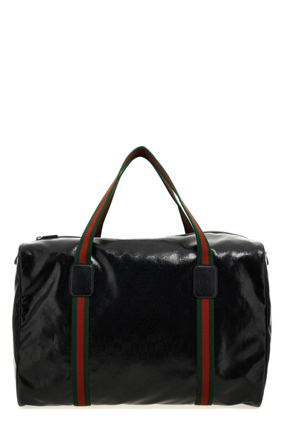Gucci Women 'gg Crystal' Travel Bag In Black