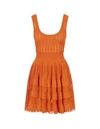 Alaïa Woman Mini Dress Orange Size 8 Viscose, Polyamide, Elastane
