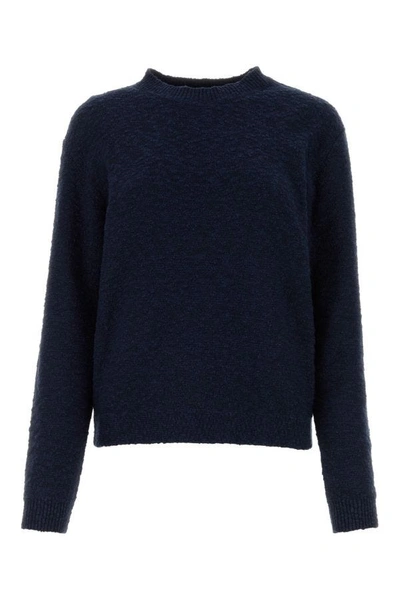 Maison Margiela Woman Dark Blue Cotton Blend Sweater