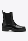 PRADA BEATLES ANKLE LEATHER BOOTS