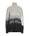 Off-white Woman Turtleneck Light Grey Size 0 Mohair Wool, Polyamide, Wool
