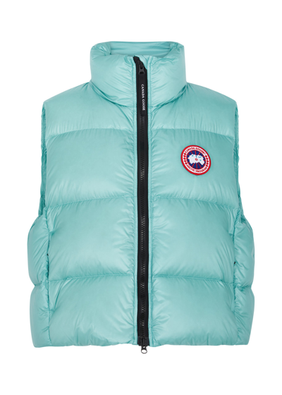 Canada Goose Womens Boulevard Blue Cypress Padded Shell-down Gilet