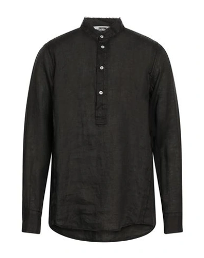 Mauro Grifoni Man Shirt Black Size 44 Linen