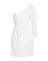 Soallure Woman Mini Dress White Size 8 Cotton, Elastane