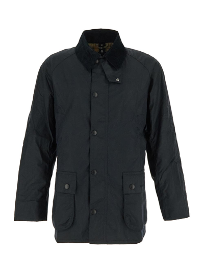Barbour Ashby Wax Jacket In Blue