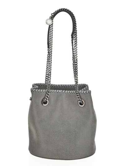 Stella Mccartney Chain Strap Bucket Bag In Grey