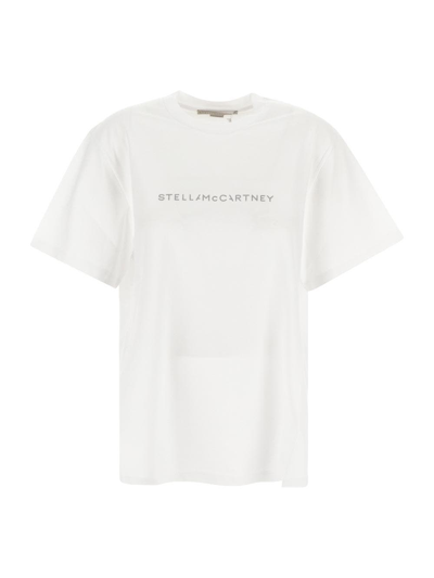 Stella Mccartney Stella Iconics Logo-print T-shirt In Pure White