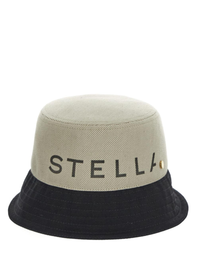 Stella Mccartney Logo Bucket Bag In Neutral