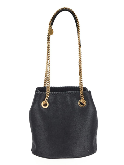 Stella Mccartney Chain Strap Bucket Bag In Black