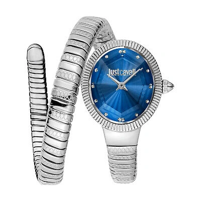 Pre-owned Just Cavalli Women's Ardea Blue Dial Watch - Jc1l268m0015