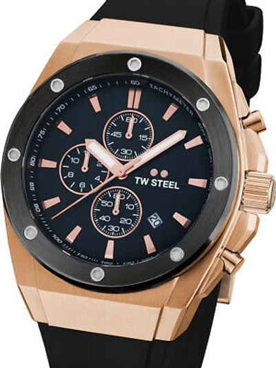 Pre-owned Tw Steel Tw-steel Ce4103 Ceo Tech Chronograph Mens Watch 44mm 10atm
