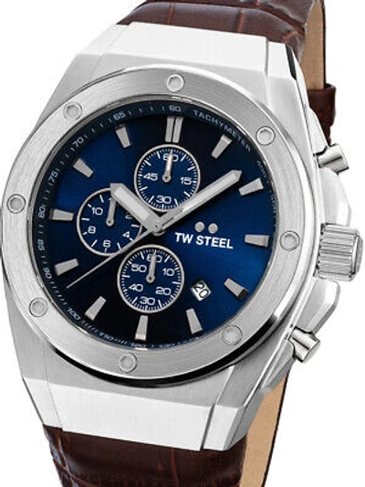 Pre-owned Tw Steel Tw-steelce4107 Ceo Tech Chronograph Mens Watch 44mm 10atm