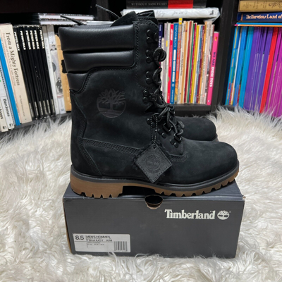 Pre-owned Timberland Super Boot W/ Fur Black 8 Inch 40 Below Tb0a1ucy Size 8.5