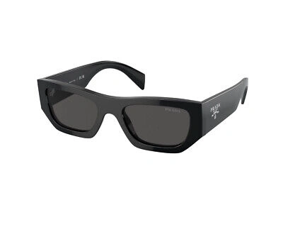 Pre-owned Prada Sunglasses Pr A01s 16k08z Black Grey Men Women In Gray