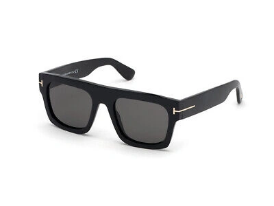 Pre-owned Tom Ford Sunglasses Ft0711 Fausto 01a Black Smoke Man In Gray