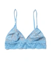 HANKY PANKY SIGNATURE LACE PADDED TRIANGLE BRALETTE PARTLY CLOUDY BLUE