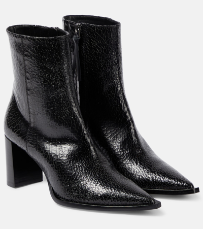 Dorothee Schumacher Crackle-effect Ankle Boots In Black