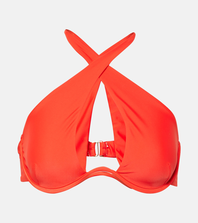 Jade Swim Paloma Bikini Top In Red