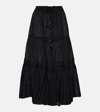 POUPETTE ST BARTH BRIE COTTON-BLEND MIDI SKIRT