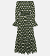 Agua By Agua Bendita Almendra Perla Off-the-shoulder Cotton Maxi Dress In Multicoloured