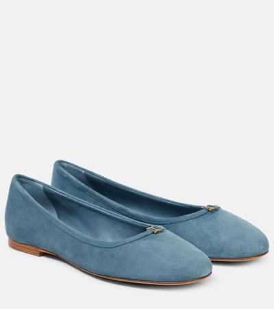 Chloé Marcie Suede Ballerina Flats In Blue