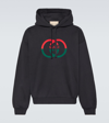 Gucci Interlocking G-print Cotton Hoodie In Black