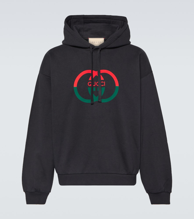 Gucci Interlocking G-print Cotton Hoodie In Multicolor