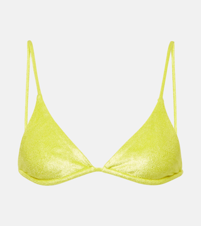Jade Swim Via Bikini Top In Yellow