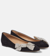 CHLOÉ CHLOÉ THÉA EMBELLISHED SUEDE BALLET FLATS