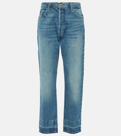 Frame Le Mec High-rise Straight Jeans In Blue