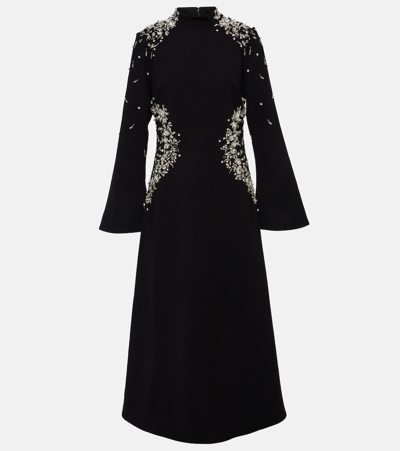 Simkhai Odetta Crystal-embellished Midi Dress In Black