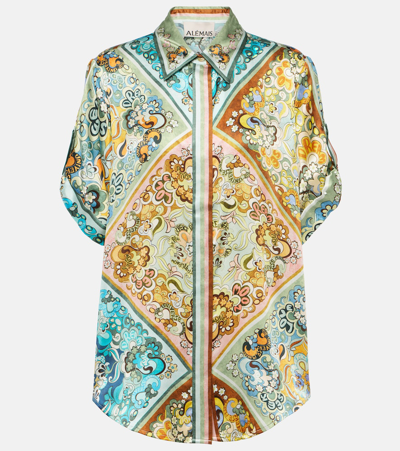Alemais Dreamer Printed Silk Shirt In Multicoloured
